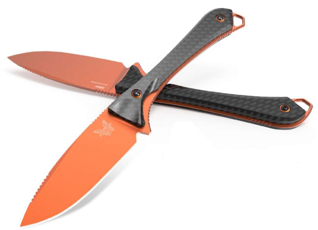 benchmade 15201or altitude fixed blade knife 308 cpm s90v orange dlc drop