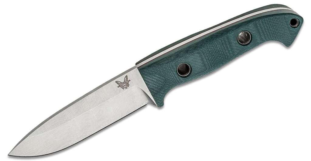 benchmade 162 bushcrafter fixed 443 s30v satin blade green g10 handles