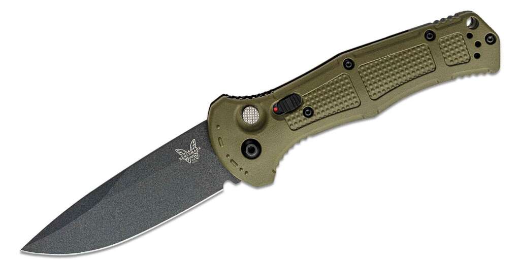 benchmade 9070bk 1 claymore auto folding knife 36 cpm d2 cobalt black drop