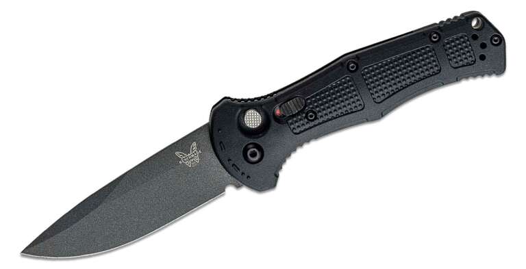 benchmade 9070bk claymore auto folding knife 36 cpm d2 cobalt black drop