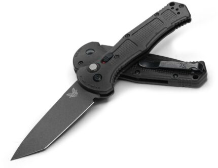 benchmade 9071bk claymore auto folding knife 36 cpm d2 cobalt black tanto