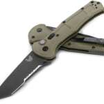 benchmade 9071sbk 1 claymore auto folding knife 36 cpm d2 cobalt black