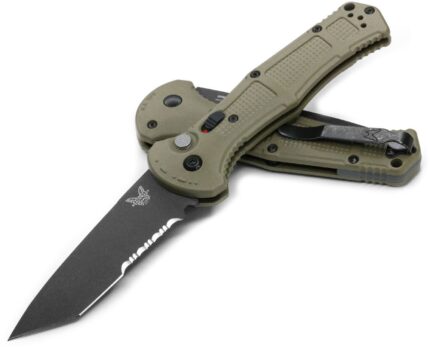 benchmade 9071sbk 1 claymore auto folding knife 36 cpm d2 cobalt black