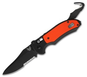 benchmade 9170sbk org triage knife orange axis automatic 358 black serr