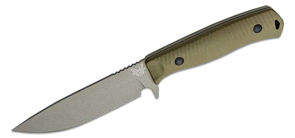 benchmade anonimus fixed blade knife 5 cpm cruwear tungsten gray drop point