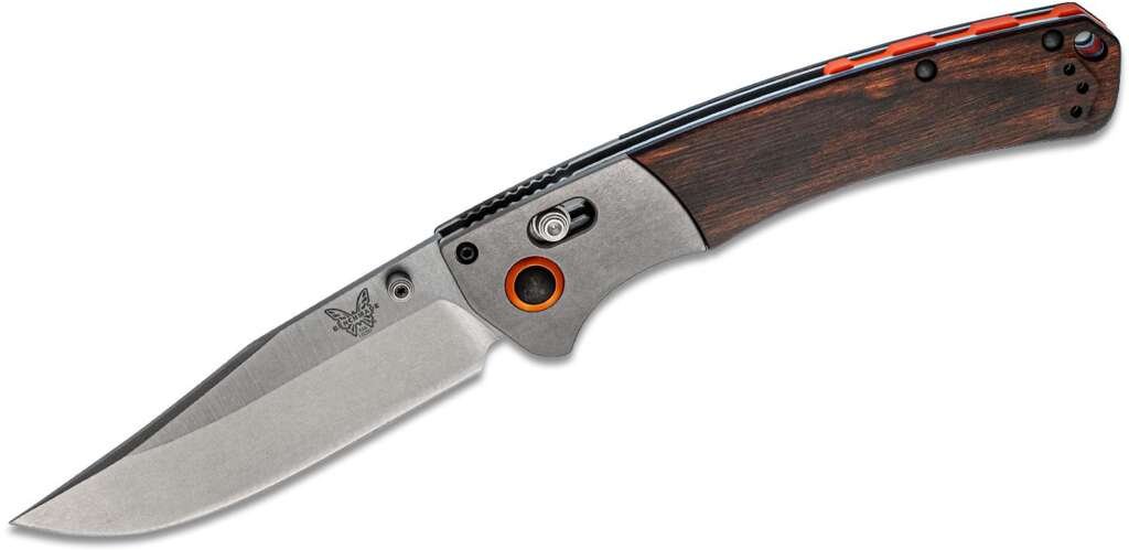 benchmade hunt crooked river folding 400 s30v clip point blade dymondwood