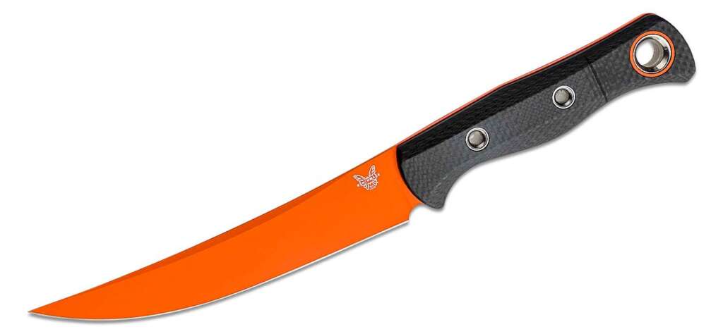 benchmade hunt meatcrafter 2 fixed blade knife 608 cpm s45vn orange