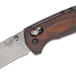 benchmade hunt north fork folding knife 297 s30v blade stabilized wood