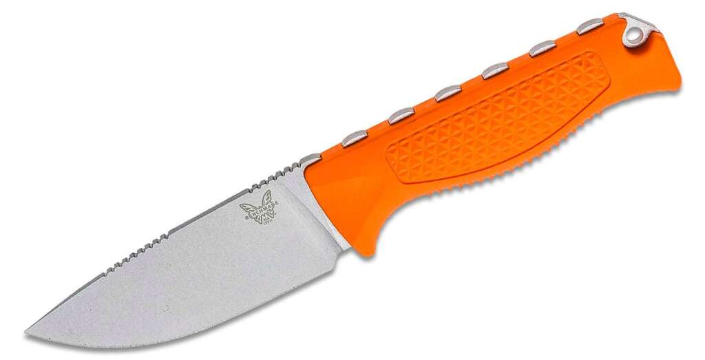 benchmade hunt steep country fixed blade knife 354 s30v drop point orange