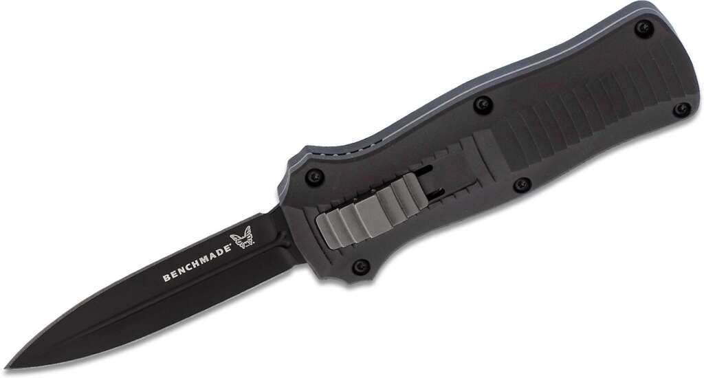 benchmade mini infidel dagger auto otf knife 310 d2 black double edge
