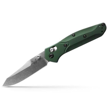 benchmade osborne mini osborne axis knife green aluminum