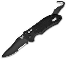 benchmade triage axis lock automatic knife 358 black serr 9170sbk buy