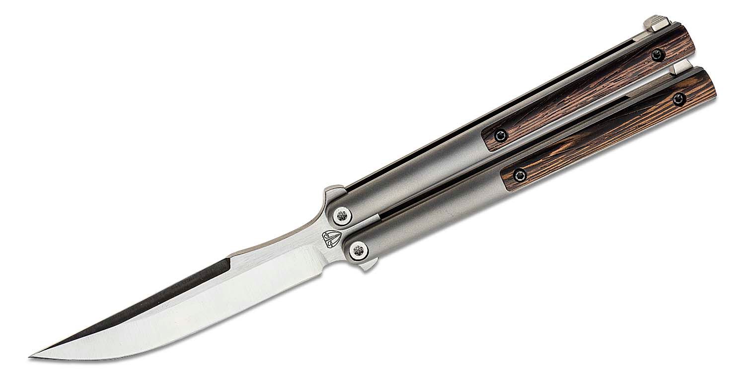 biegler bladeworks custom corsair balisong butterfly knife 4375 d2 satin 1 biegler bladeworks custom corsair balisong butterfly knife 4375 d2 satin 1