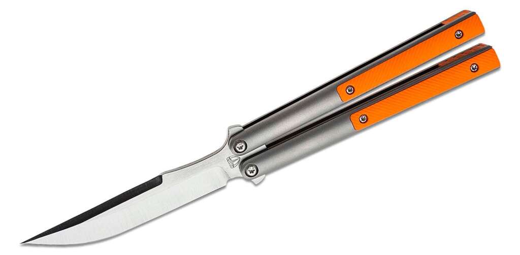 biegler bladeworks custom corsair balisong butterfly knife 4375 d2 satin