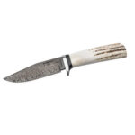 browning storm front damascus stag clip point knife