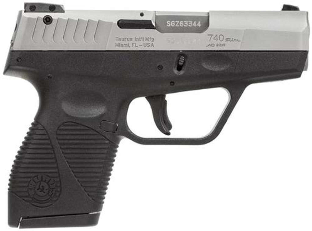 buy taurus 740 slim sa da 40s w 3 barrel black polymer grip ss slide 6rd