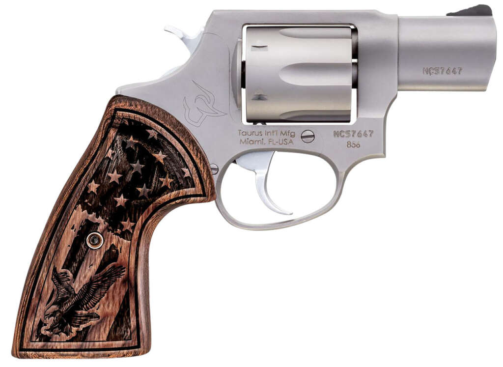 buy taurus 856 38 special p 2 barrel stainless steel engraved usa flag