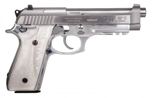 Buy Taurus - PT92, 9mm, 5" Barrel, Fixed Sights, Stainless, White P - Taurus Firearms LLC Buy Taurus - PT92, 9mm, 5" Barrel, Fixed Sights, Stainless, White P - Image 1