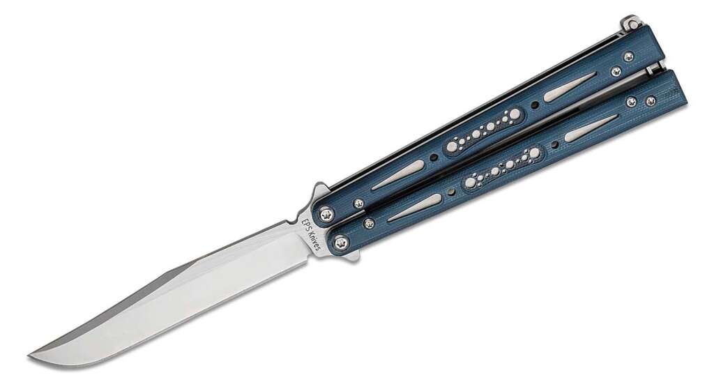 eps knives g10 wraith balisong butterfly 46 154cm satin bowie blade ghost