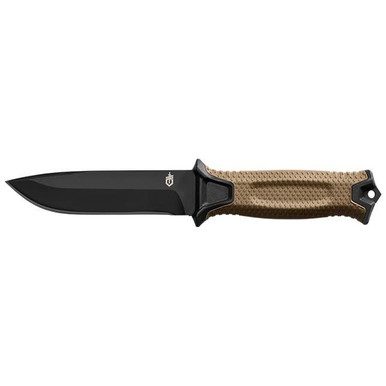 gerber strongarm fixed blade knife plain edge coyote brown
