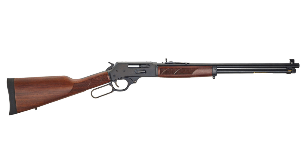 henry 30 30 win lever action side gate rifle with steel round barrel henry