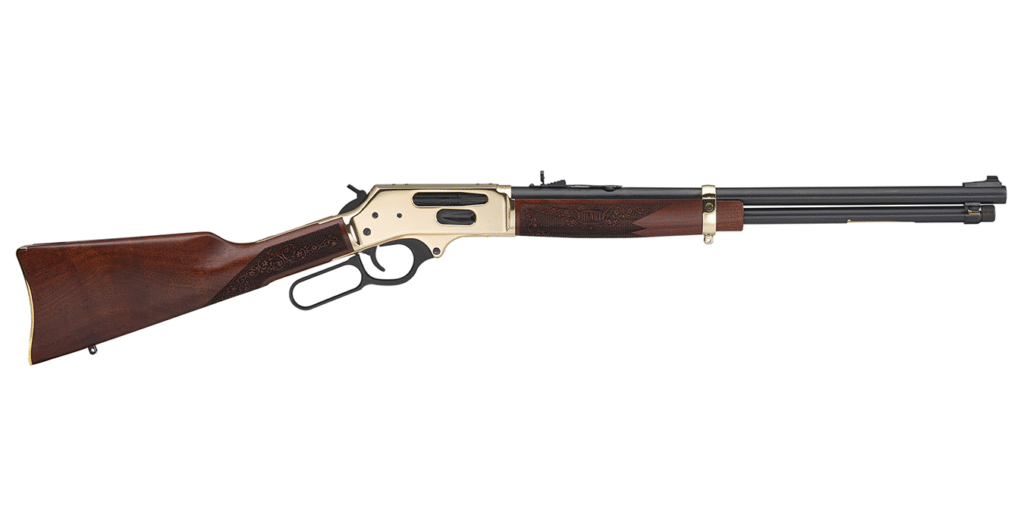 henry 45 70 side gate lever action rifle with walnut stock henry usa rifle