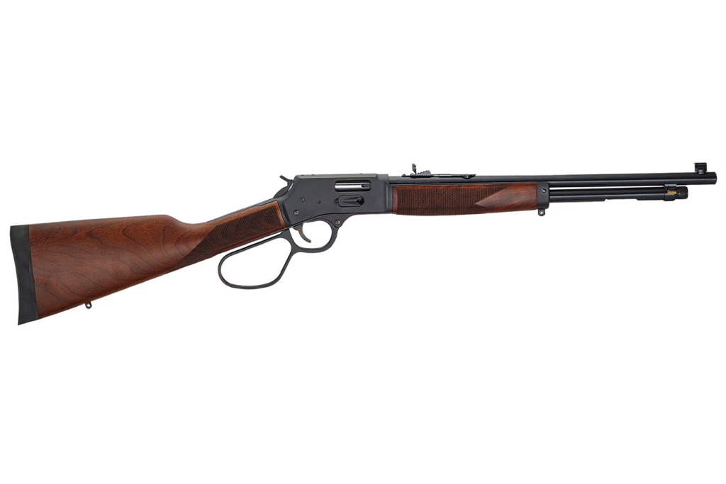 henry big boy steel 38 357 lever action side gate carbine henry usa rifle