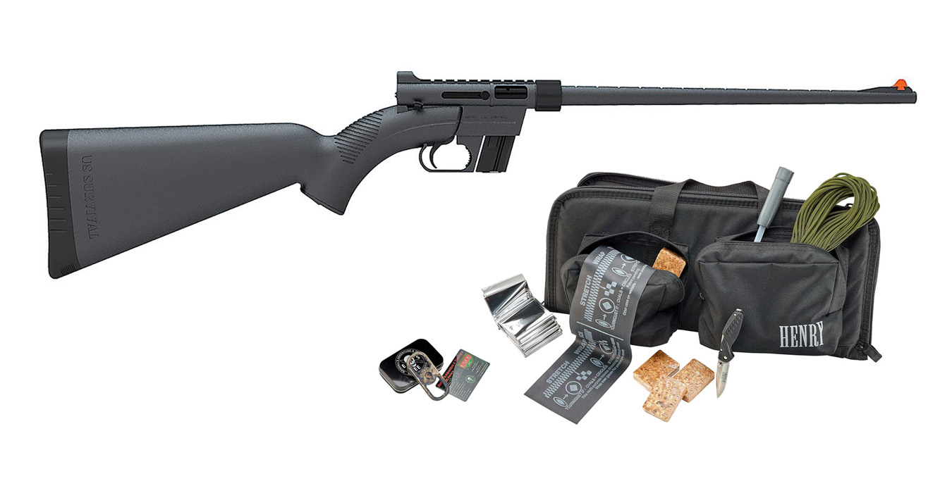 Henry US Survival AR-7 Black Heirloom Rifle Kit w/Survival Gear and Bag - Henry USA Rifle Henry US Survival AR-7 Black Heirloom Rifle Kit w/Survival Gear and Bag - Henry USA Rifle - Image 1