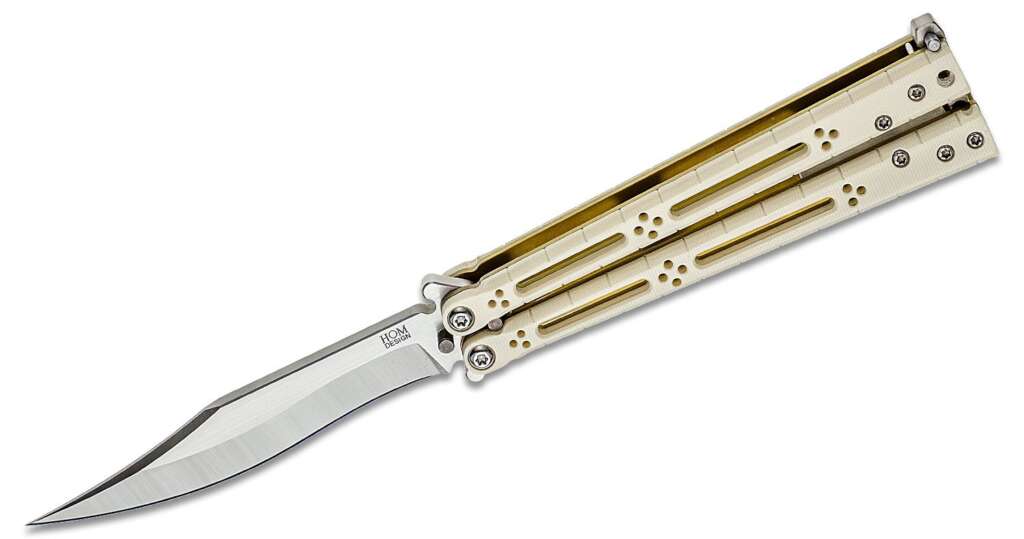hom design basilisk r balisong butterfly knife 4625 154cm recurve bowie