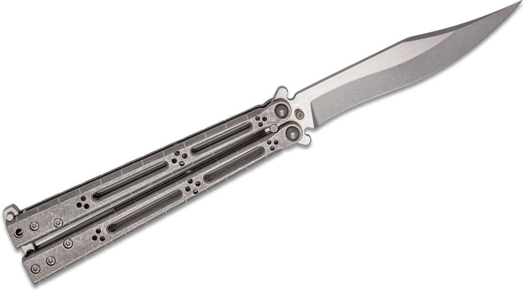 hom design basilisk r balisong butterfly knife 4625 154cm recurve bowie 2