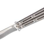 hom design basilisk r balisong butterfly knife 4625 154cm recurve bowie 3