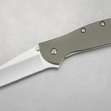 kershaw leek olive spring assisted knife 3 bead blast plain 1660ol buy