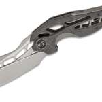 We Knife Company 906F Elijah Isham Arrakis Flipper Knife 3.45" M390 Two-Tone Blade, Flamed and Gray Titanium Handles | Buy We Knife Company 906F...