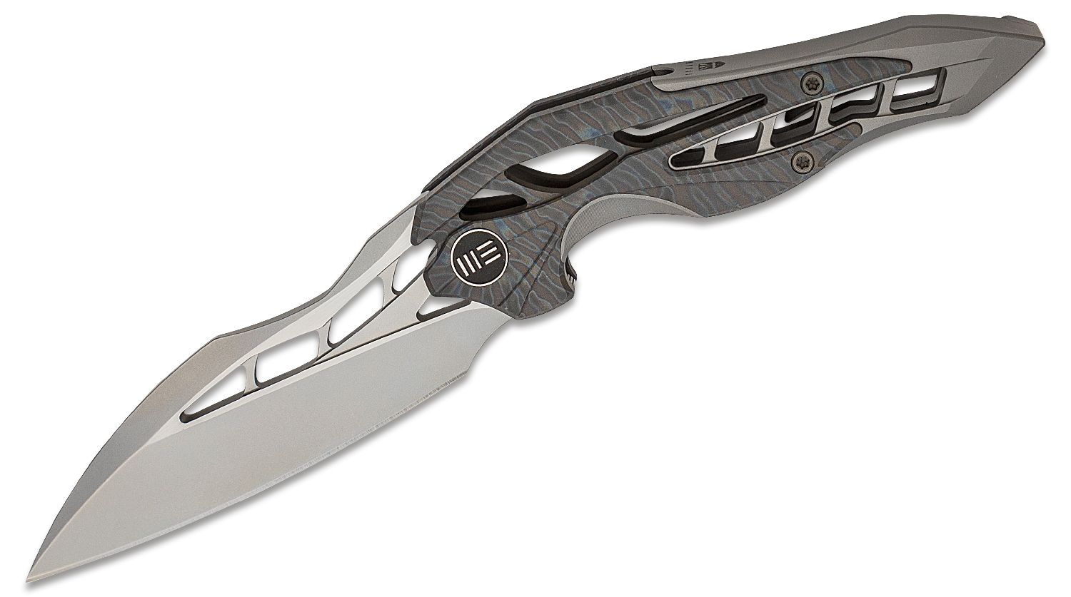 We Knife Company 906F Elijah Isham Arrakis Flipper Knife 3.45" M390 Two-Tone Blade, Flamed and Gray Titanium Handles | Buy We Knife Company 906F... We Knife Company 906F Elijah Isham Arrakis Flipper Knife 3.45" M390 Two-Tone Blade, Flamed and Gray Titanium Handles | Buy We Knife Company 906F... - Image 1