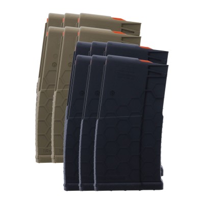 6 pack of hexmag series 2 ar 10 sr25 308 762x51 20 round polymer magazine