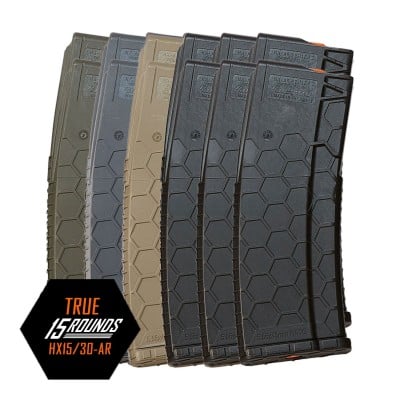 6 pack of hexmag series 2 ar 15 223 556 15 30 round polymer magazine