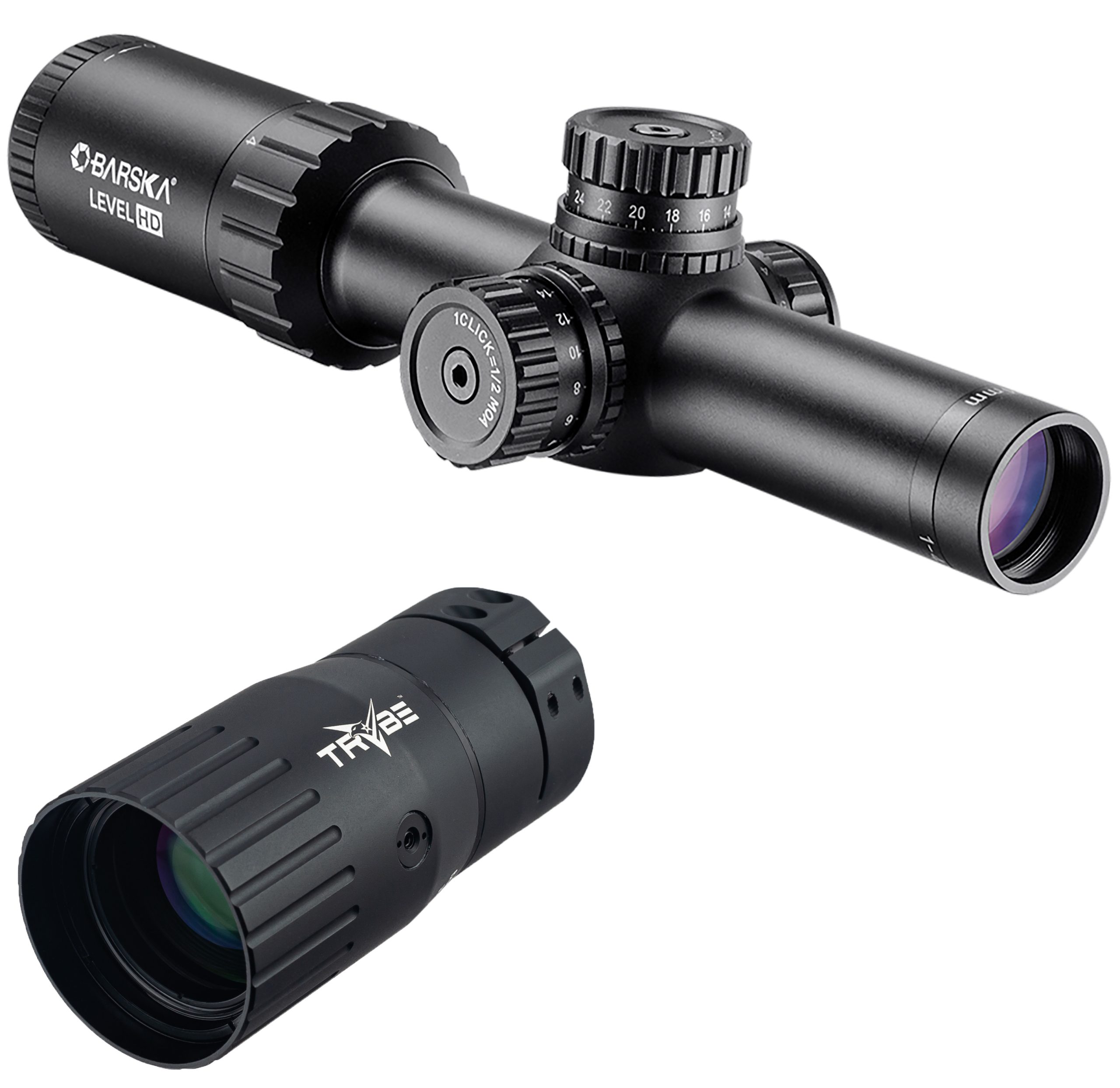 Barska 1-4x24mm Level HD Rifle Scope, 30mm Tube, Second Focal Plane