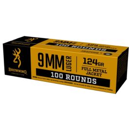 browning training practice 9mm 124 grain 100 rounds