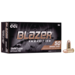 cci blazer brass fmj 9mm 124gr 50rd