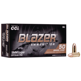 cci blazer brass fmj 9mm 124gr 50rd