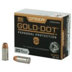 cci speer ammunition speer gold dot 32acp 60gr 20rd