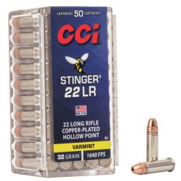 cci stinger 22lr 32 grain 50 round box