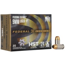 Federal Personal Defense HST 9mm +P 124GR 20Rd P9HST3S Federal Personal Defense HST 9mm +P 124GR 20Rd P9HST3S - Image 1