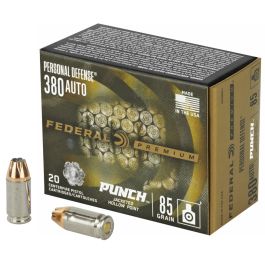 federal personal defense punch 380acp 85gr 20rd pd380p1
