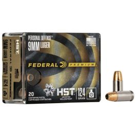 federal premium personal defense 9mm 124gr 20 round box