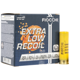 fiocchi exacta target low recoil trainer 20ga 275 25bx