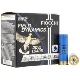 fiocchi field dynamics dove loads 16ga 2 3 4 75 25rd