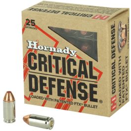 hornady critical defense 9x18 makarov 95gr ftx 25rd