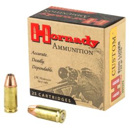 hornady custom self defense 9mm 124 grain 25 round box