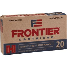hornady frontier 556 nato 68gr bthp match 20 rd fr310